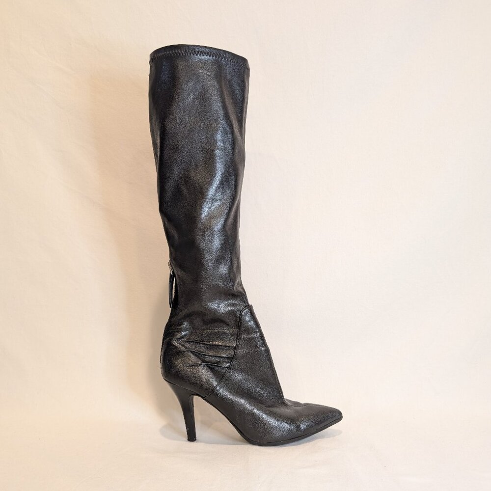 Nine West Fairvinda Women’s Knee High Pointy Toe Stiletto Heel Boots - Picture 2 of 8